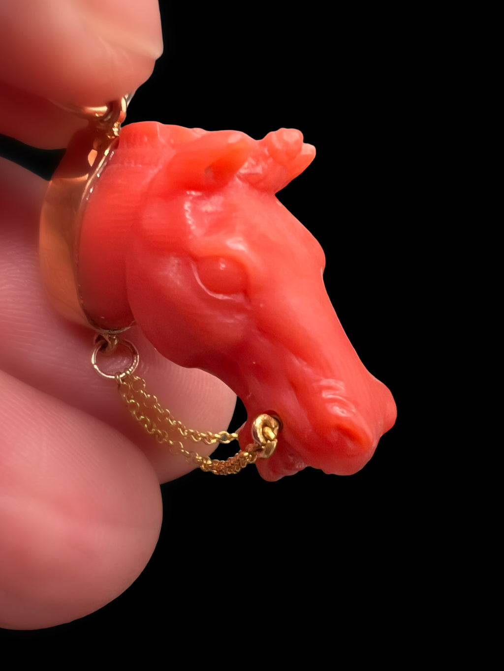 Coral Horse Pendant