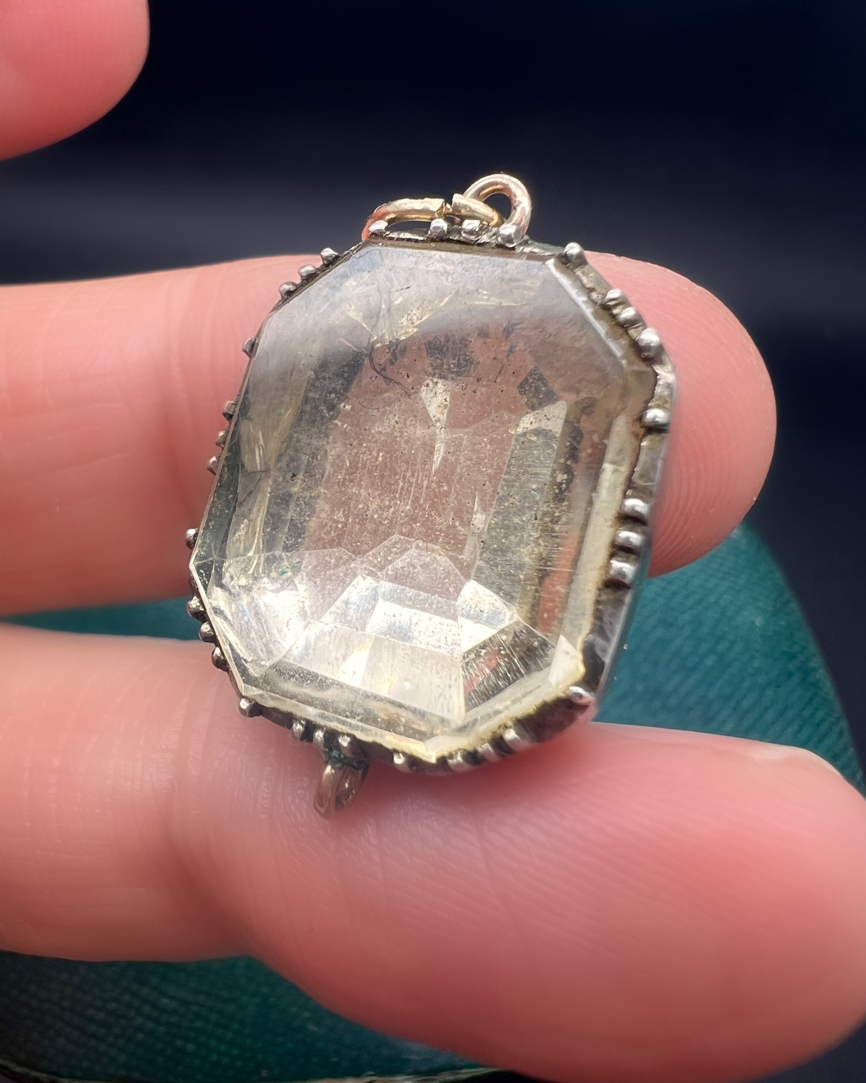 Rock Crystal Georgian Pendant