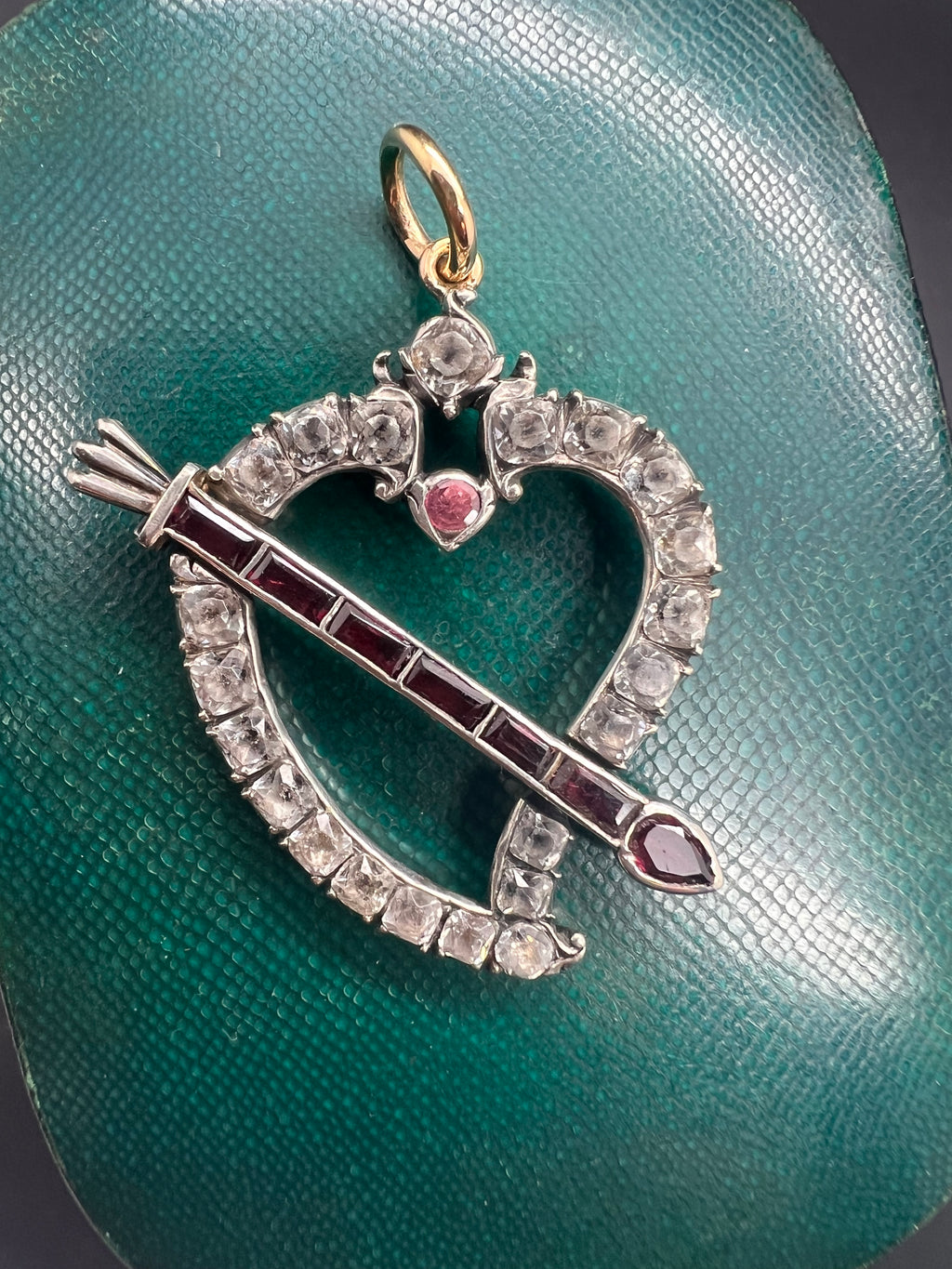 Georgian Arrow through the Heart pendant