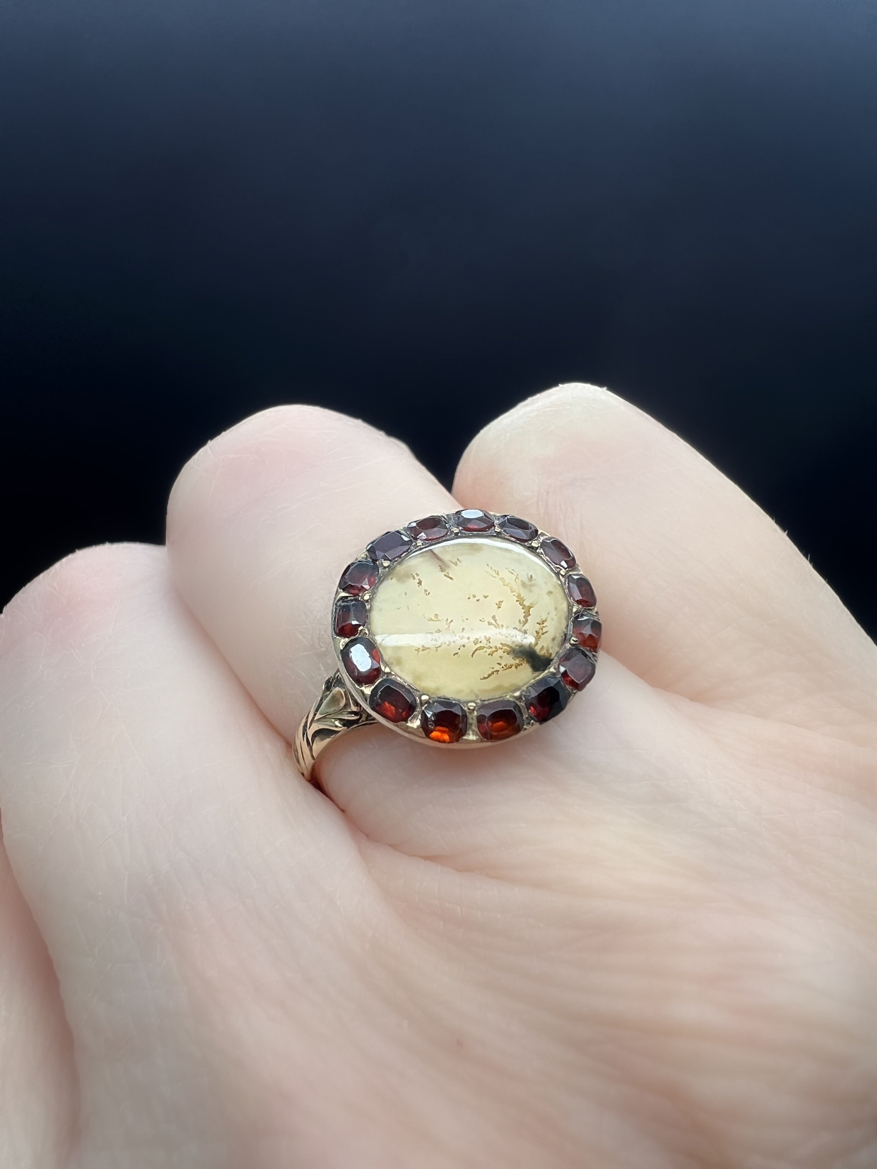 Landscape Agate Georgian Ring