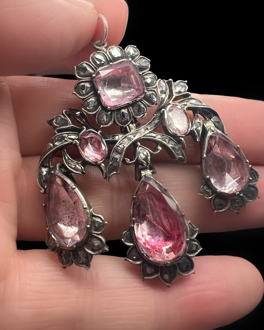 Portuguese Rock Crystal Girandole