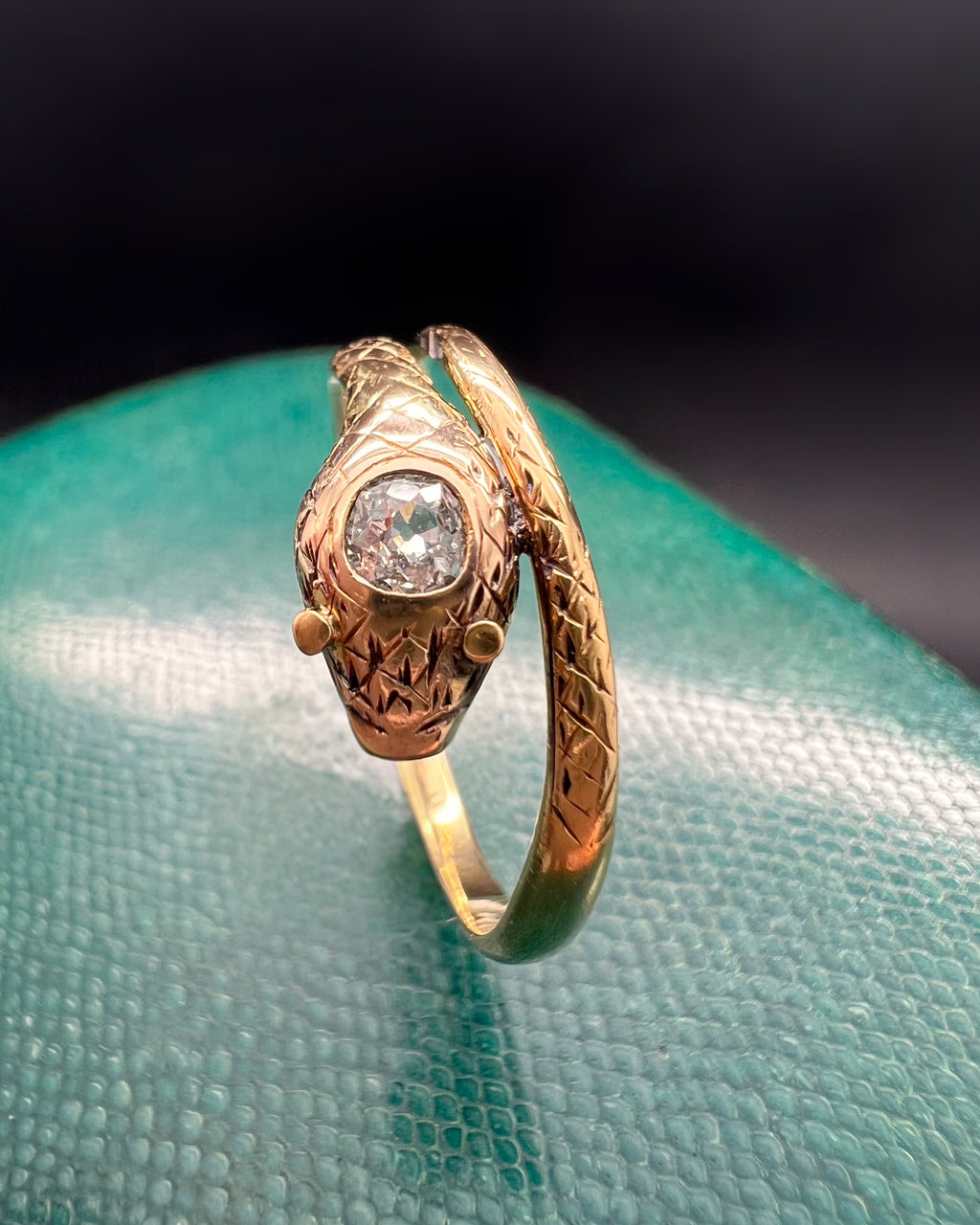 Late Georgian Diamond Snake Ring