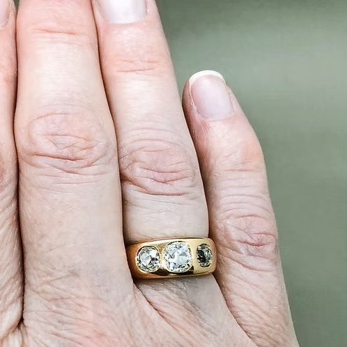 Old Cut Diamond 3 Stone