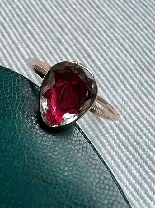 Rock Crystal Heart ring