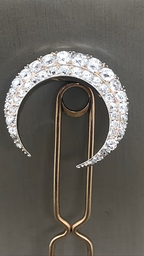 Victorian Old-Cut Diamond Crescent Moon