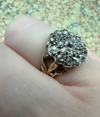 Old Cut Diamond Cluster Ring