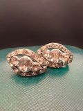 Georgian Paste Navette Earrings