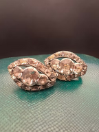 Georgian Paste Navette Earrings