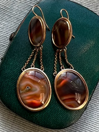 French Empire Agate Earrings