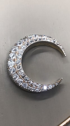 Victorian Old-Cut Diamond Crescent Moon