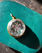 Rock Crystal and Gem Butterfly Pendant