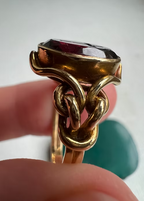 Garnet Intaglio Mourning Ring