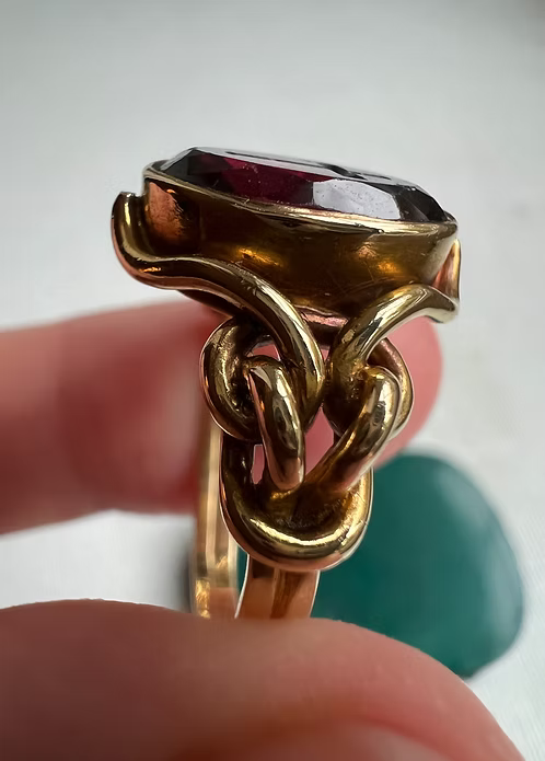 Garnet Intaglio Mourning Ring