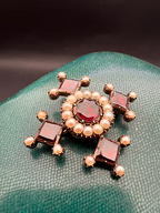 Garnet and Pearl Cruciform