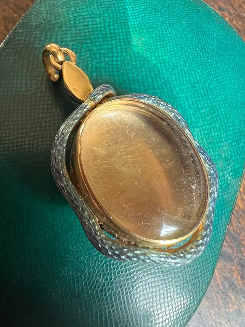 French Enamel Snake Pendant
