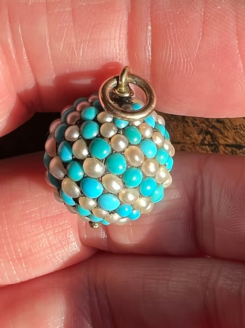 Turquoise and Pearl Ball