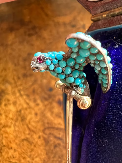 Turquoise Hawk Pin