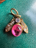 Ruby and Diamond Fly Pendant