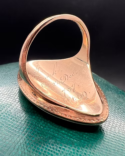 Opaline Navette Georgian Ring