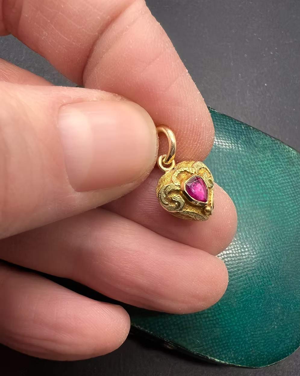 Georgian Ruby Heart