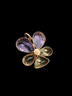 Citrine and Amethyst Pansy