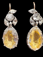 Foiled Georgian Rock Crystal Earrings