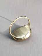 Agate Hare Cameo Ring