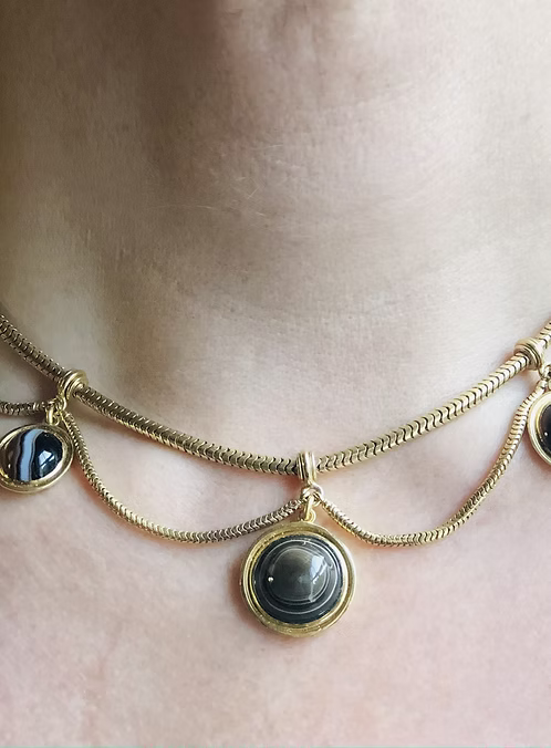 Banded Agate Demi-Parure