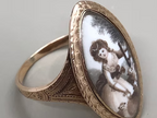 Navette sepia ring c.1790