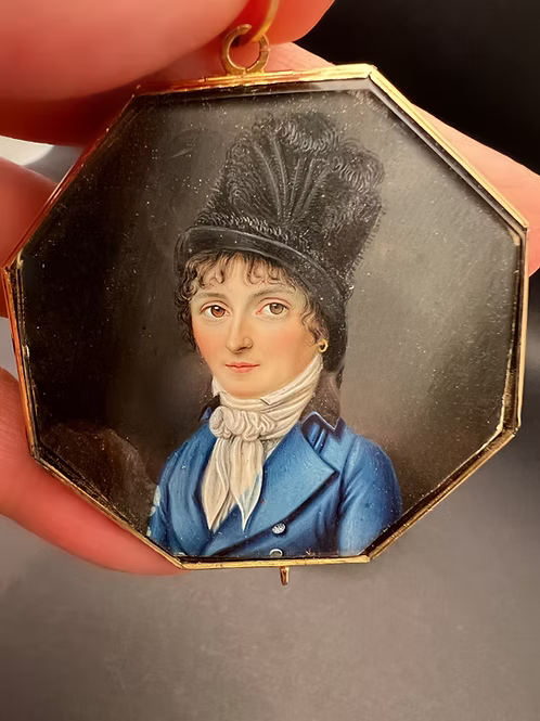 French Octagonal Portrait Miniature