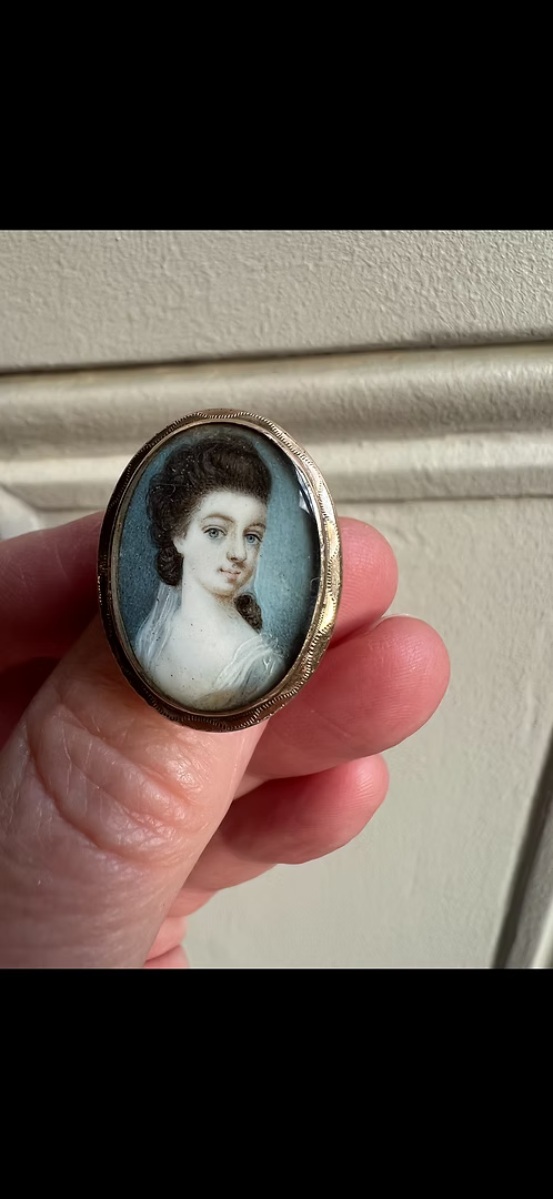 Portrait Miniature ring c.1760