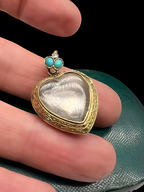 Victorian Crystal Heart Pendant