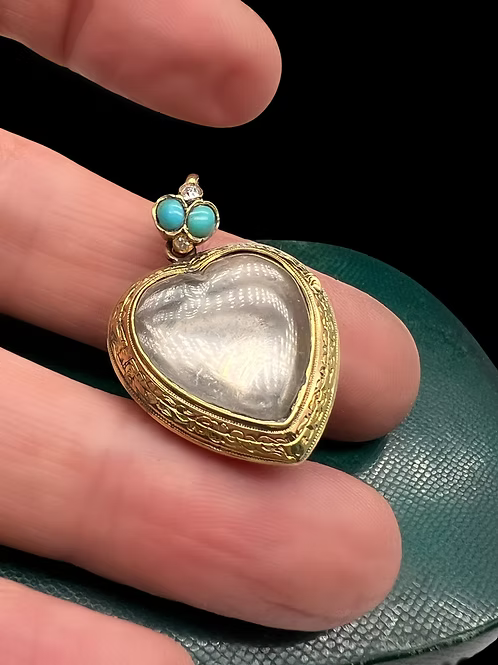Victorian Crystal Heart Pendant