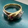 Platinum and Gold Snake Ring 1899
