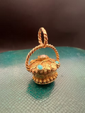 Georgian 2 Colour Gold Basket Charm