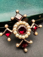 Garnet and Pearl Cruciform
