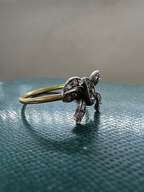 Old Cut Diamond Bow Ring