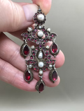 Foiled Garnet Chandelier