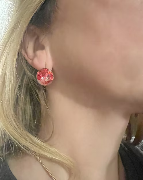 Georgian Pink Paste Earrings