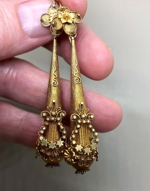 Regency Lyre earrings c.1820