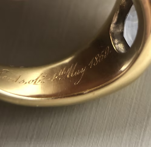 Ducal Sapphire Mourning Ring 1859