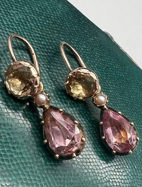 Georgian Topaz Earrings