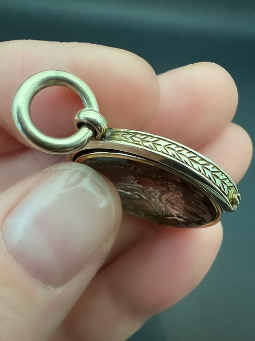 15ct Victorian Cairngorm Smokey Quartz Spinner Fob