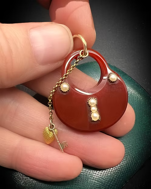 Georgian Carnelian Padlock Pendant