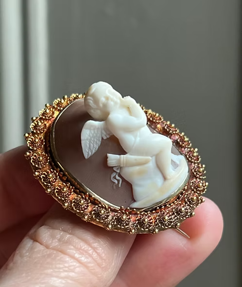 Seated Cupid Cameo