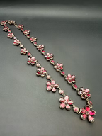 Georgian Garnet Pansy Necklace
