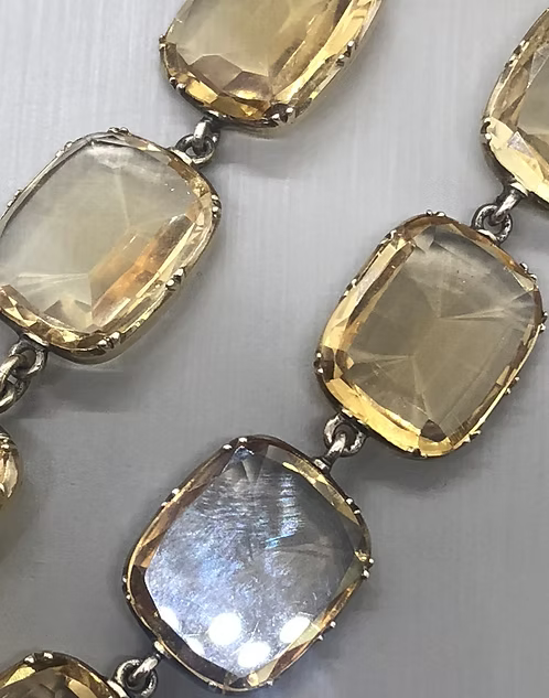 Citrine Georgian Rivière