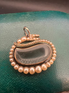 Pearl Georgian Ourobous Locket