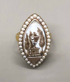Sepia Mourning Ring 1784