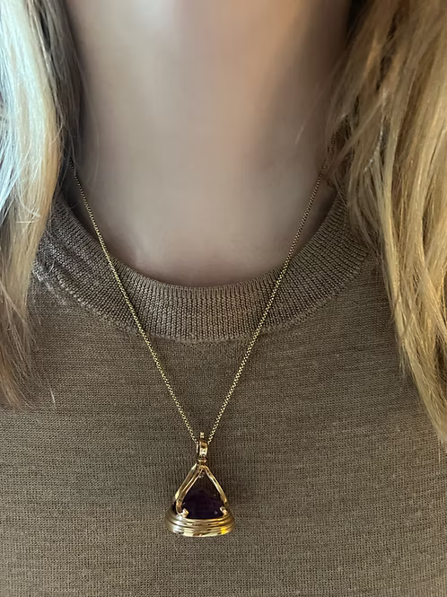 Amethyst Owl Fob Seal